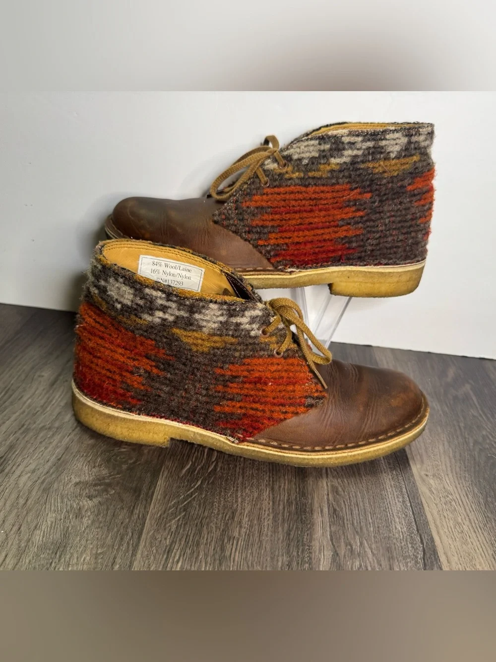 🔥Clarks x Woolrich Desert Boot Oiled Leather / Wool) Men's US Size 7